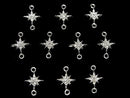 [Video] Diamond Star Charm 8x8x1.5mm [Both Side] Silver925 1pc