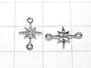 [Video] Diamond Star Charm 8x8x1.5mm [Both Side] Silver925 1pc