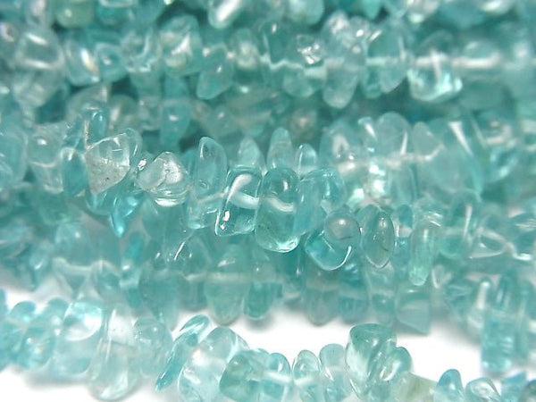 [Video] High Quality Blue Apatite AAA-Chips (Small Nugget) 1strand beads (aprx.36inch / 90cm)