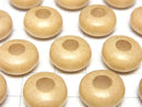 White Wood Rondelle 13 mm [5 mm hole] 10 pcs $2.79!