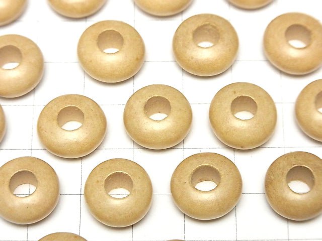 White Wood Rondelle 13 mm [5 mm hole] 10 pcs $2.79!