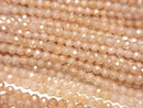 [Video] High Quality! Cubic Zirconia AAA Faceted Round 2mm [Champagne Color] 1strand beads (aprx.14inch / 35cm)