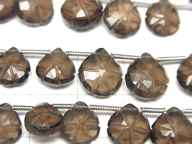 [Video] High Quality Smoky Quartz AAA Carved Chestnut 1strand (20pcs)