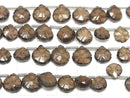 [Video] High Quality Smoky Quartz AAA Carved Chestnut 1strand (20pcs)