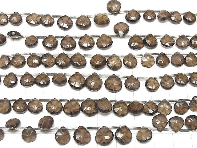 [Video] High Quality Smoky Quartz AAA Carved Chestnut 1strand (20pcs)