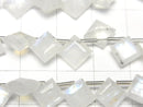 [Video] High Quality Rainbow Moonstone AA++ Diamond Faceted 9x9mm half or 1strand (18pcs)