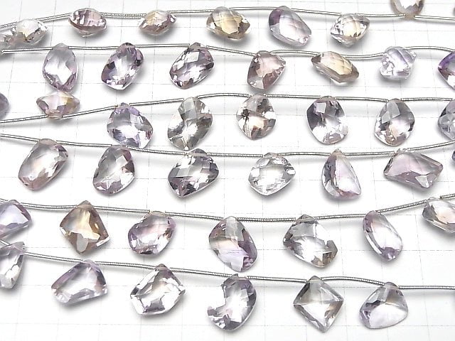 [Video] High Quality Ametrine AAA Fancy Shape Faceted 1strand (9pcs)