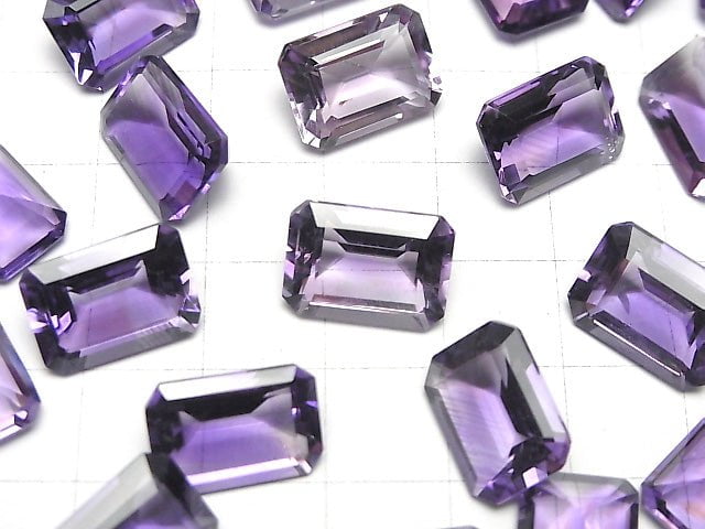 [Video]High Quality Amethyst AAA Loose stone Rectangle Faceted 14x10mm 2pcs