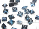 [Video] High Quality London Blue Topaz AAA Loose stone Princess Cut 5x5mm 3pcs