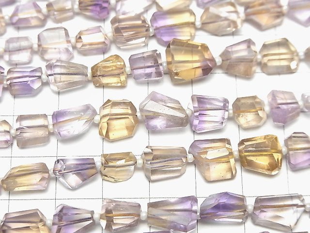 [Video]High Quality Ametrine AAA- Faceted Nugget half or 1strand beads (aprx.7inch/18cm)