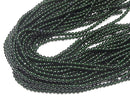 [Video]Green Goldstone Round 4mm 1strand beads (aprx.14inch/35cm)