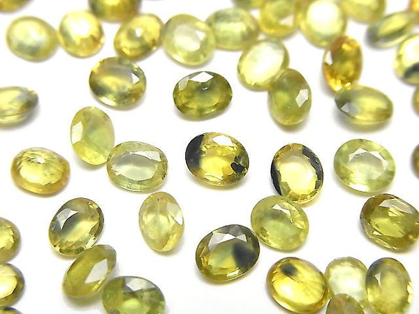 [Video] High Quality Yellow-Green Sapphire AA++ Loose stone Oval Faceted 5x4mm 5pcs