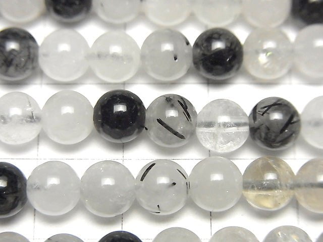 1strand $6.79! Tourmaline Quartz AA Round 6mm 1strand beads (aprx.15inch / 37cm)