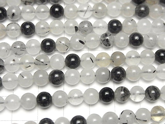 1strand $6.79! Tourmaline Quartz AA Round 6mm 1strand beads (aprx.15inch / 37cm)