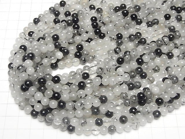 1strand $6.79! Tourmaline Quartz AA Round 6mm 1strand beads (aprx.15inch / 37cm)