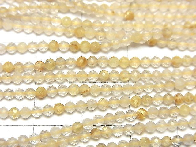 [Video] High Quality!  1strand $12.99! Rutilated Quartz AAA- Faceted Round 2mm  1strand beads (aprx.15inch/37cm)