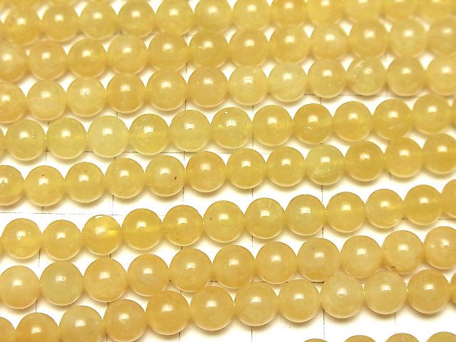 Heliodor AA Round 6mm half or 1strand beads (aprx.15inch / 37cm)