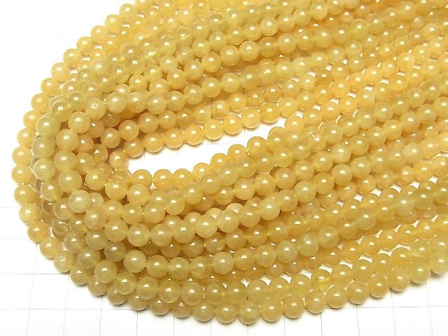 Heliodor AA Round 6mm half or 1strand beads (aprx.15inch / 37cm)