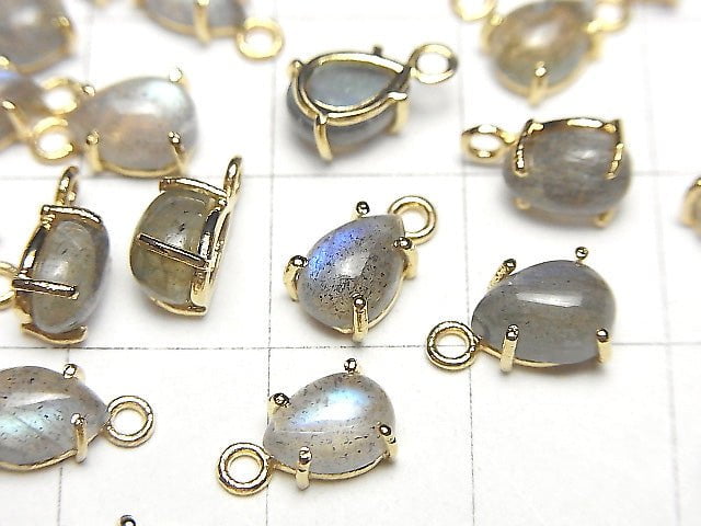 [Video] High Quality Labradorite AAA Bezel Setting Pear shape 7x5mm 18KGP  4pcs $11.79!