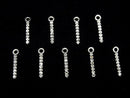 [Video] Diamond Bar Charm 10x1.3x1.5mm Silver925 1pc