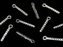 [Video] Diamond Bar Charm 10x1.3x1.5mm Silver925 1pc
