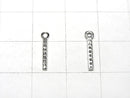 [Video] Diamond Bar Charm 10x1.3x1.5mm Silver925 1pc