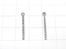 [Video] Diamond Bar Charm 20x1.5x2mm Silver925 1pc