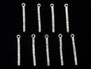 [Video] Diamond Bar Charm 20x1.5x2mm Silver925 1pc