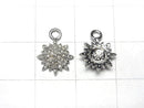 [Video] Diamond Sun Charm 9.5x9.5x3mm Silver925 1pc