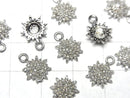 [Video] Diamond Sun Charm 9.5x9.5x3mm Silver925 1pc