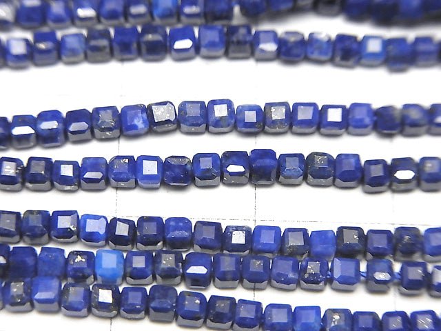 High Quality! Lapislazuli AAA- Cube Shape 2x2x2mm 1strand beads (aprx.15inch/37cm)