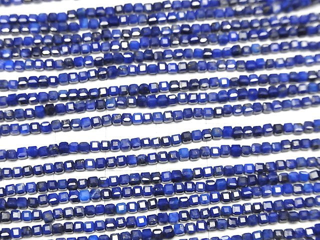 High Quality! Lapislazuli AAA- Cube Shape 2x2x2mm 1strand beads (aprx.15inch/37cm)