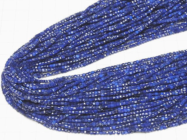 High Quality! Lapislazuli AAA- Cube Shape 2x2x2mm 1strand beads (aprx.15inch/37cm)