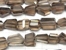[Video]High Quality Smoky Quartz AAA- Faceted Nugget half or 1strand beads (aprx.7inch/18cm)