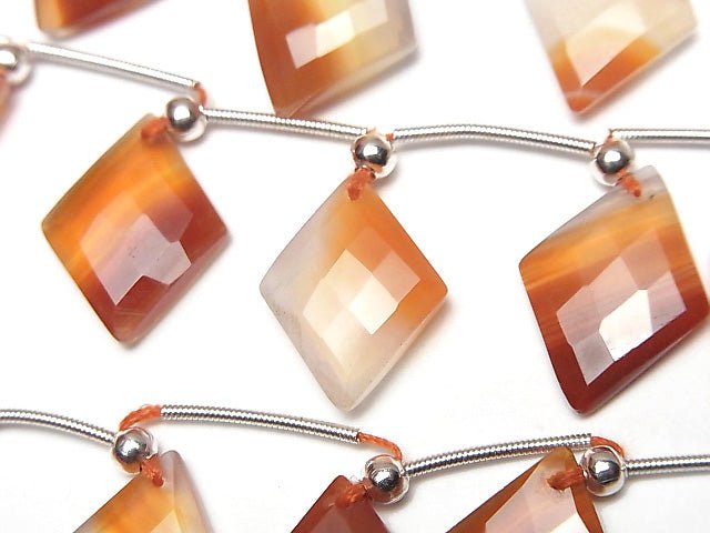 [Video] Mixed Carnelian Diamond Shape 1strand (8pcs)