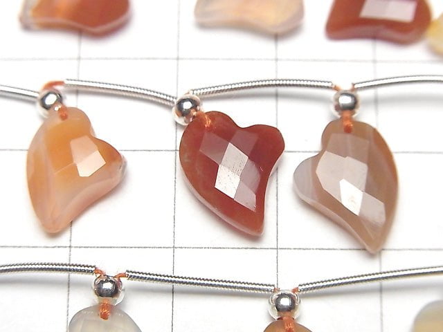 [Video] Mixed Carnelian Heart cut 1strand (8pcs)