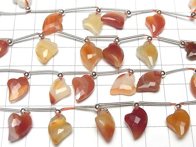 [Video] Mixed Carnelian Heart cut 1strand (8pcs)