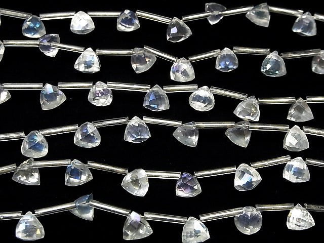 [Video] Aqua Crystal AAA Triangle Cut 8 x 8 x 8 mm 1 strand (10 pcs)