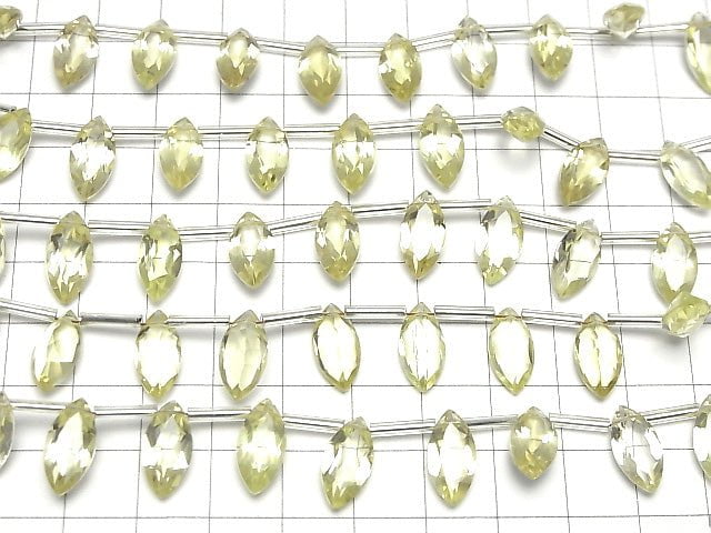 [Video]High Quality Lemon Quartz AAA Marquise Faceted 14x7mm 1strand (8pcs )