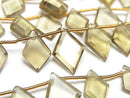 [Video]High Quality Beer Crystal Quartz AAA- Diamond Shape 1strand beads (aprx.6inch/16cm)