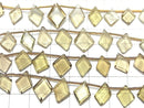 [Video]High Quality Beer Crystal Quartz AAA- Diamond Shape 1strand beads (aprx.6inch/16cm)