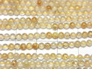 1strand $6.79! Rutilated Quartz AA Round 3mm 1strand beads (aprx.15inch/38cm)
