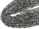 [Video] High Quality! Tourmaline Quartz AA++ Faceted Round 3mm 1strand beads (aprx.15inch / 37cm)