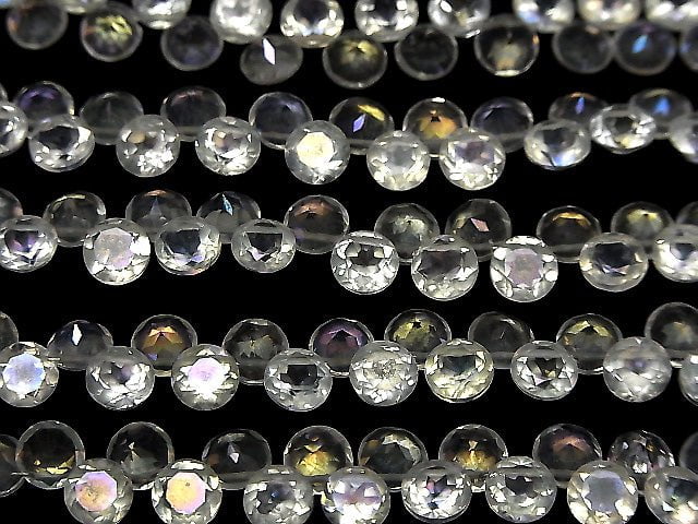 [Video] Aqua Crystal AAA Brilliant Cut 6x6x4mm half or 1strand beads (aprx.6inch/16cm)