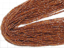 [Video] High Quality! Cubic Zirconia AAA Faceted Round 2mm [Dark Orange] 1strand beads (aprx.14inch / 35cm)