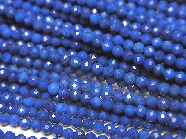 [Video] High Quality!  Lapislazuli AAA Faceted Round 2mm  1strand beads (aprx.15inch/37cm)