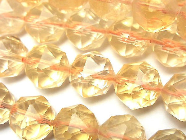 [Video]High Quality! Citrine AA++ Star Faceted Round 12mm 1/4 or 1strand beads (aprx.15inch/36cm)