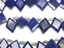 [Video]High Quality Lapislazuli AAA- Diamond Shape half or 1strand beads (aprx.7inch/18cm)