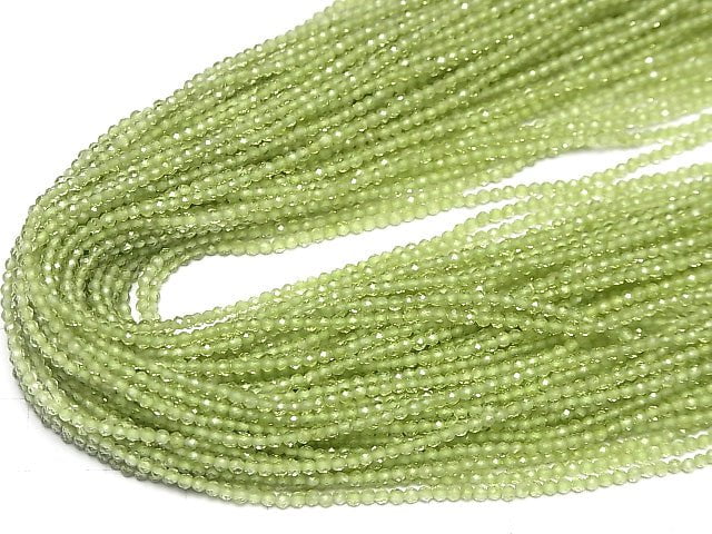 [Video] High Quality!  2pcs $4.79! Peridot AA+ Faceted Round 2mm  1strand beads (aprx.15inch/38cm)