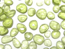 [Video] High Quality Peridot AAA- Loose stone Freeform Single Sided Rose Cut 5pcs